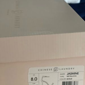 Chinese Laundry - gold sandal heels size 8